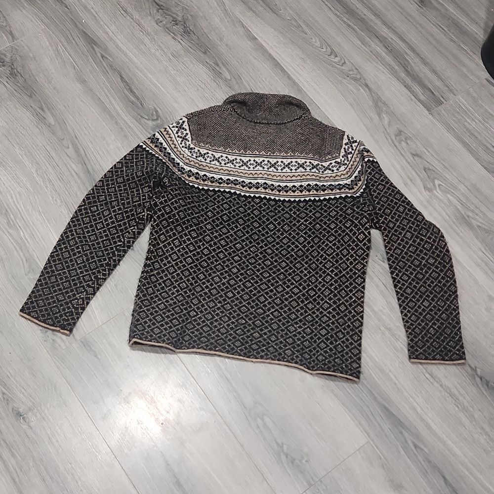 Eddie Bauer Pambswool 1/4 Button Fair Isle Sweater - Picture 6 of 6